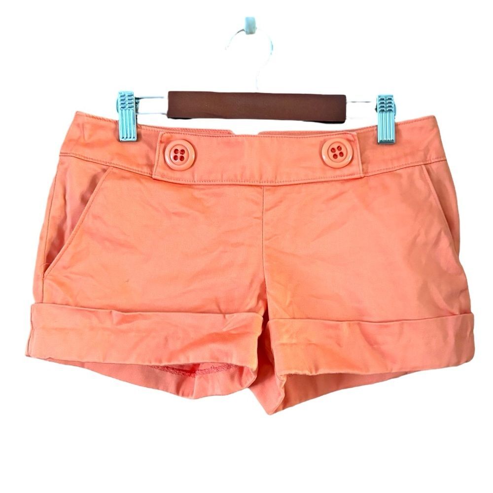 Vintage Y2K Forever 21 Orange Micro Sailor Shorts Size XS Retro Summer